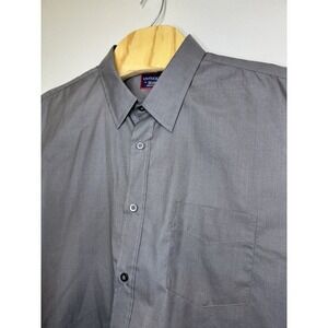 UNTUCKit Mens Long Sleeve Button Up Gray‎ Shirt Wrinkle Free XXL